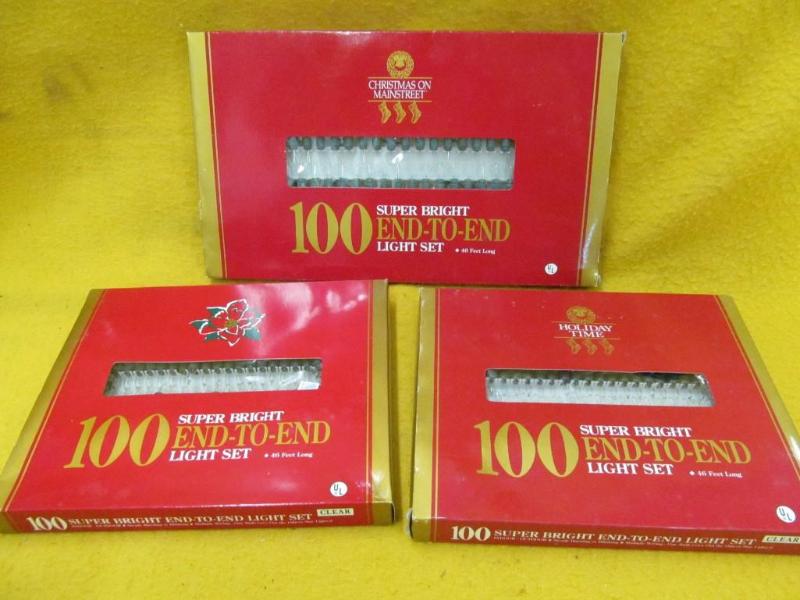 lot 125 image: 3 Boxes of 100 Clear Light Sets...