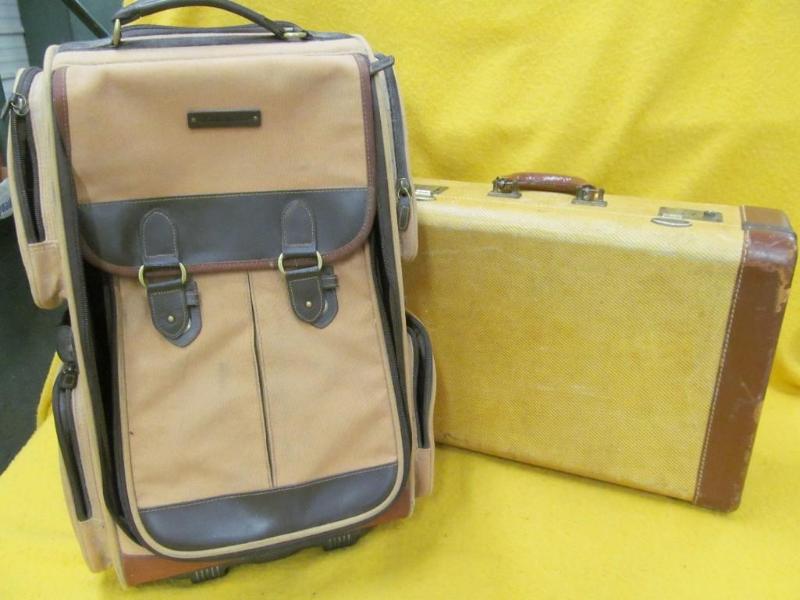 lot 210 image: Vintage Suitcase, Soft Side Luggage...