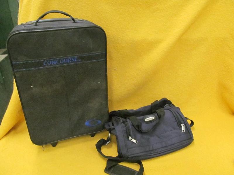 lot 45 image: Suitcase with rollers, Concords and...