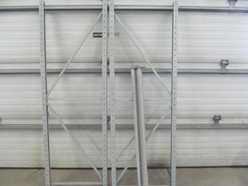 lot 6 image: (2) 2 x 6 Metal Shelf Brackets, M...