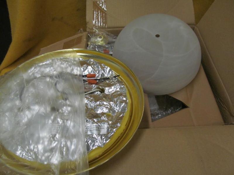 lot 70 image: Maxim Ceiling Light - gold base wit...