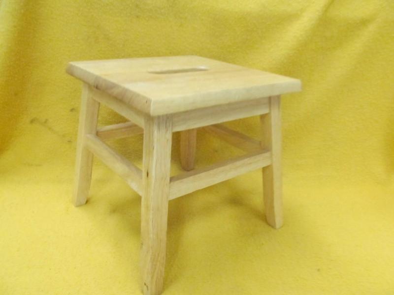 lot 80 image: Step Stool - Wooden 12" h x 12...