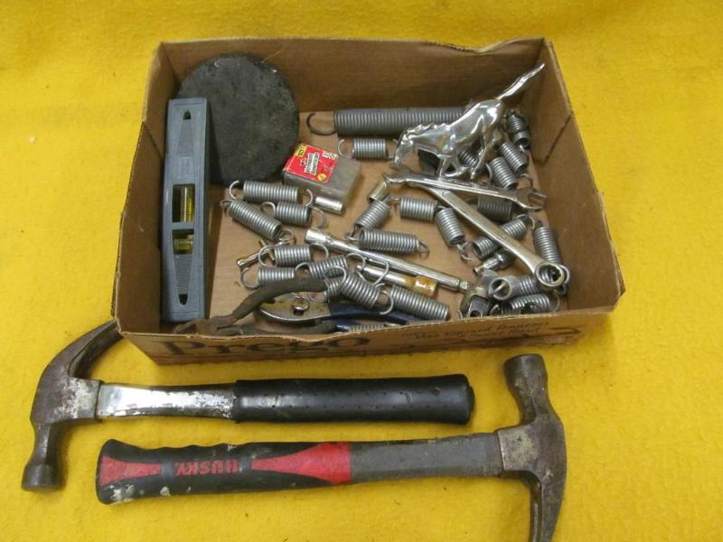 lot 99 image: Tools, hammers, springs, etc....