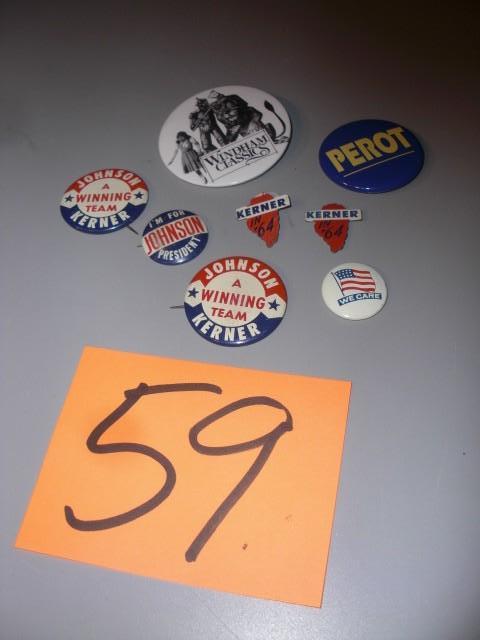 Political pins...