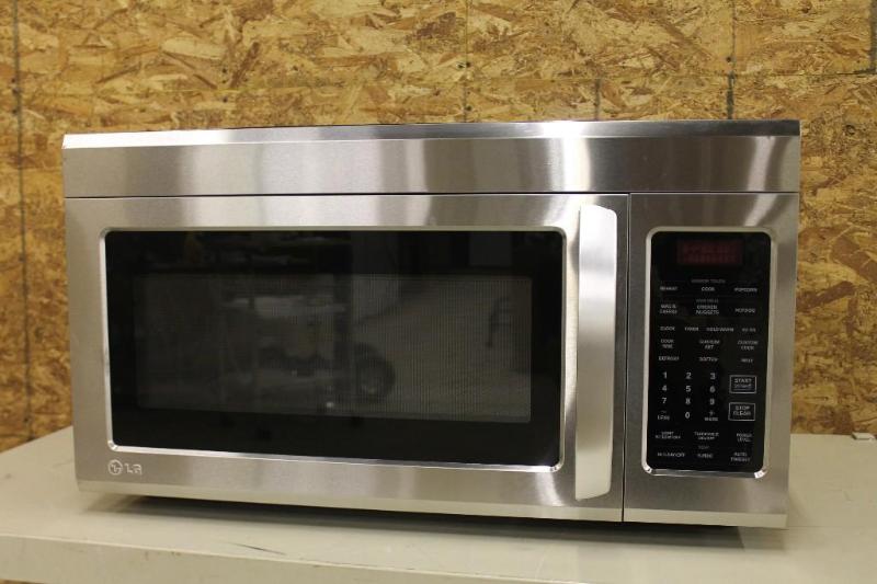 lot 15 image: NEW LG 1.8 CU. FT. OVER THE RANGE MICROWAVE OVEN