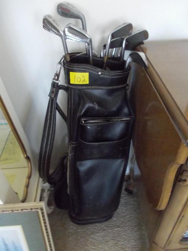 Golf Bag With 10-Irons &amp 1-Putt...