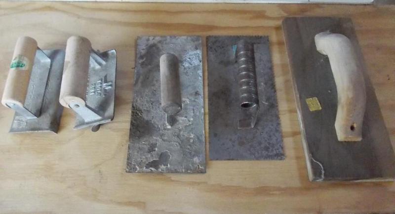 Lot Of 5-Concrete Working Trowels, ...