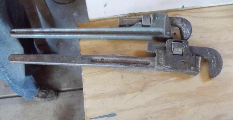 2-Very Old 24&quot Pipe Wrenches (...