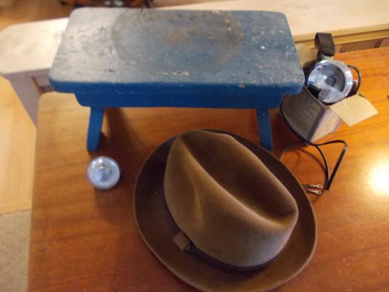 Mens Dobbs Hat, Little Blue Stool,...