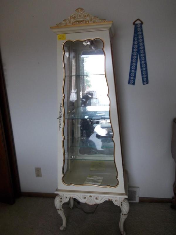 Fancy Curio Cabinet With Mirror Bac...