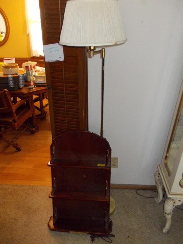 Brass Floor Lamp &amp Wall Mount C...