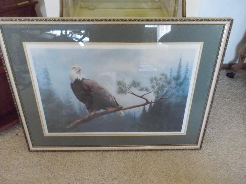 Framed &amp Matted Eagle Picture B...