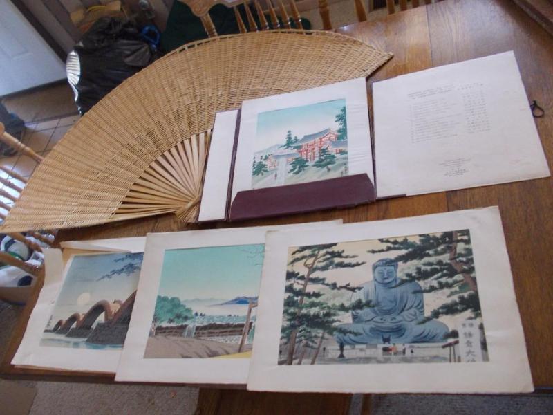 Vintage Set Of Japanese Wood Block ...