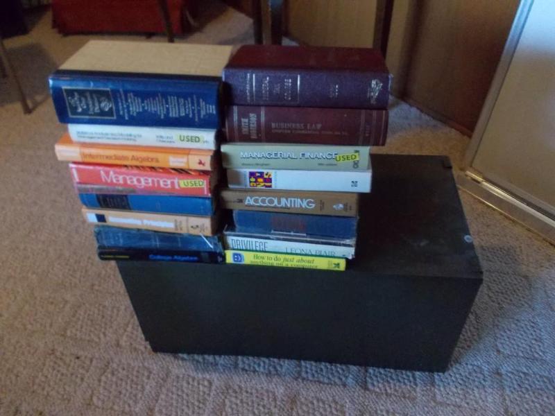 Metal File Drawer &amp Assorted Bo...