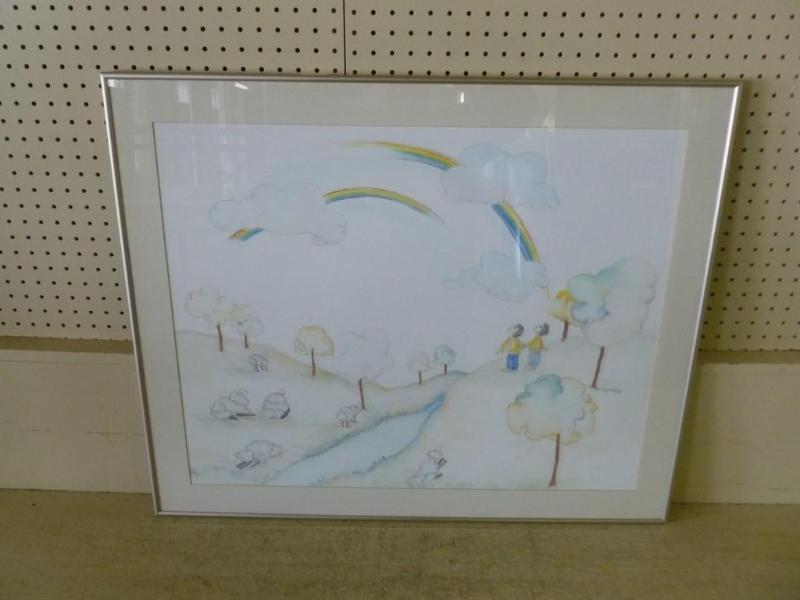lot 11 image: Large Jaque Rosenau " Rainbow ...