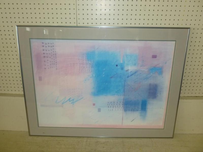 lot 14 image: Large metal framed and double matte...