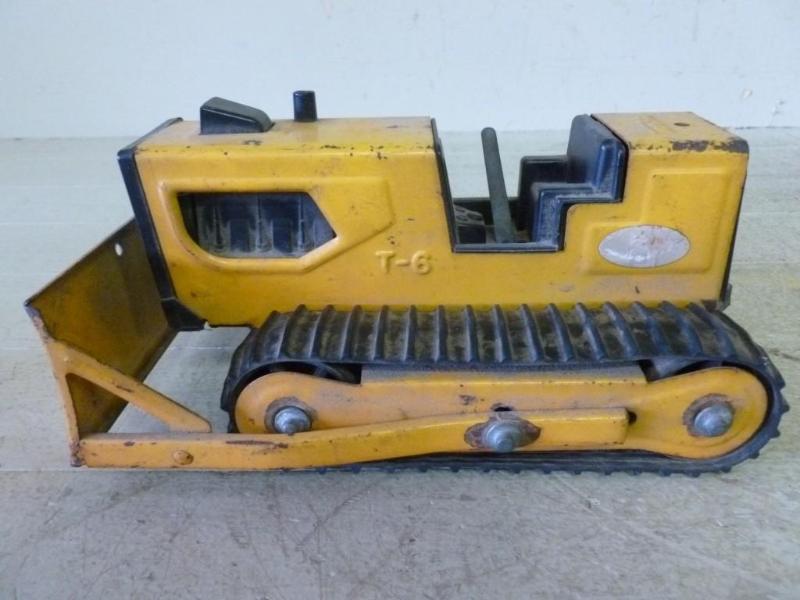 vintage metal toy bulldozer