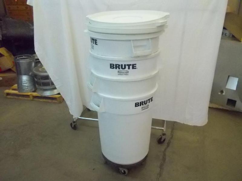 Five, 32 gallon, white, commercial ...