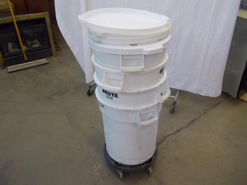 Five, 20 gallon, white, commercial ...