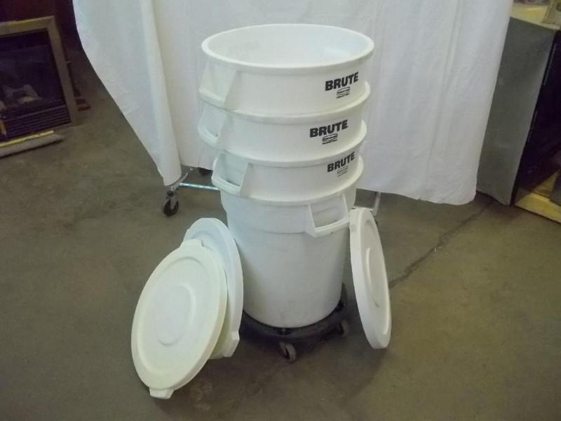 Five, 20 gallon, white, commercial ...