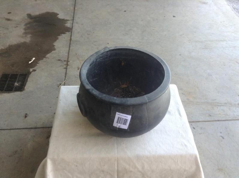 lot 32 image: Pot for a plant  height 10 ½...