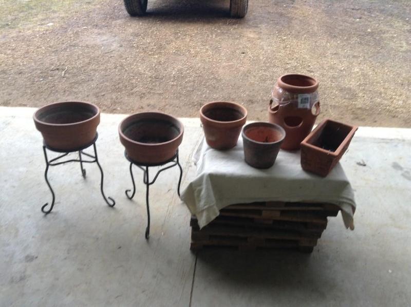 lot 75 image: Set of 6 planting pots, includes 2 ...