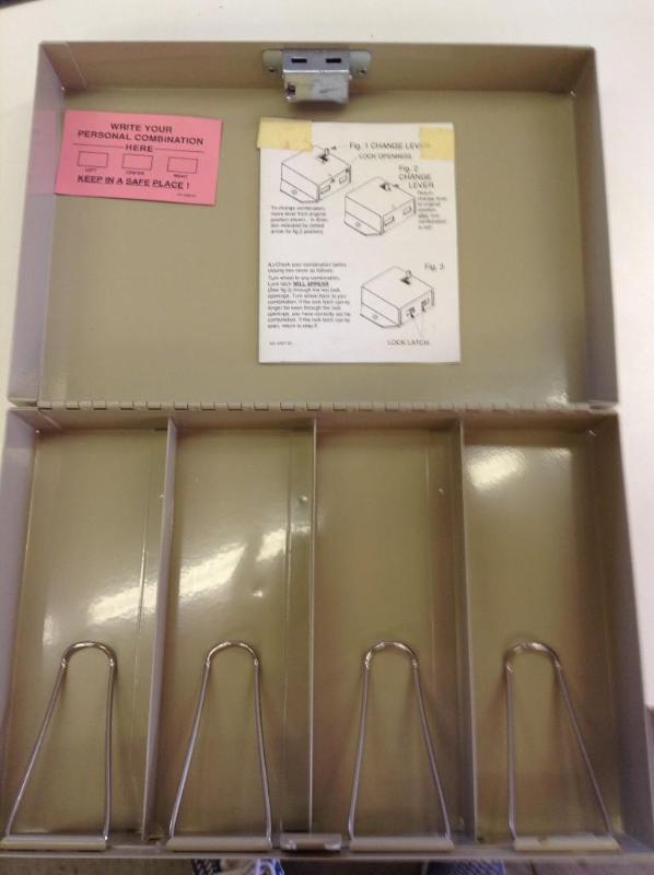 lot 92 image: Locking Cash Box, great for yard or...