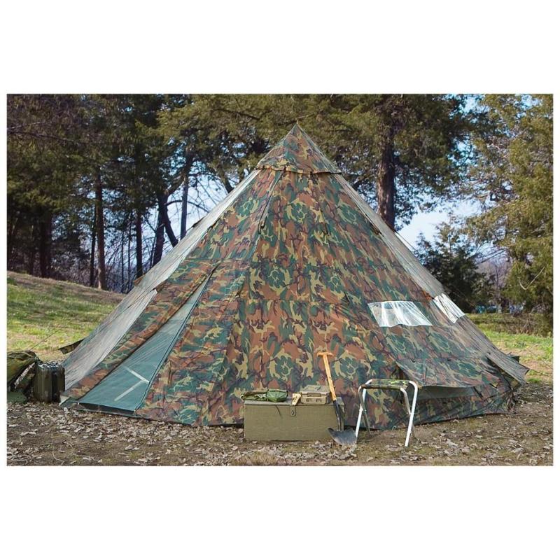 HQ Issue 18 x 18 Camo TeePee Tent,...