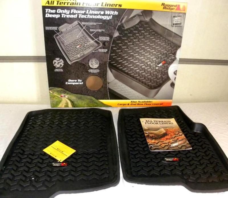 Rugged Ridge Floor Mats, raised lip...