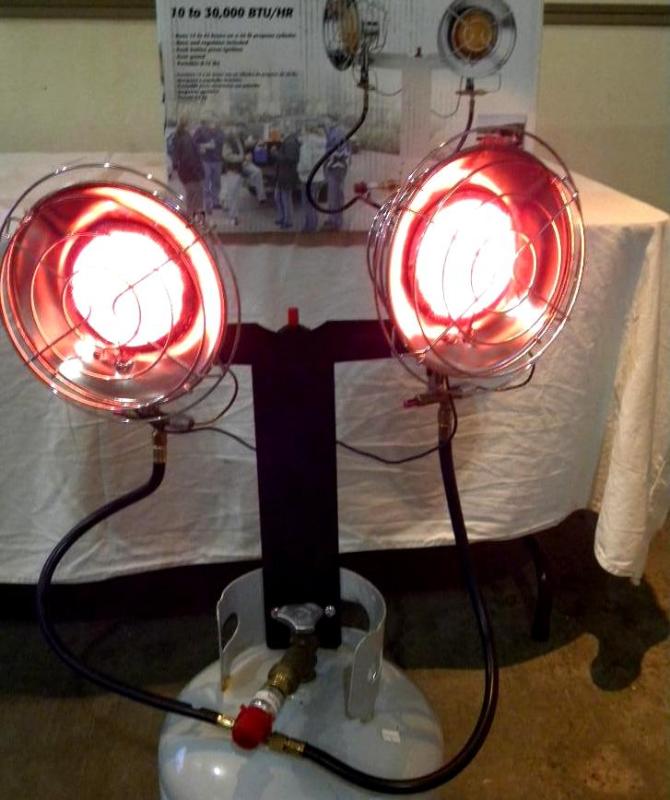 30,000-BTU Double Top Propane Heate...