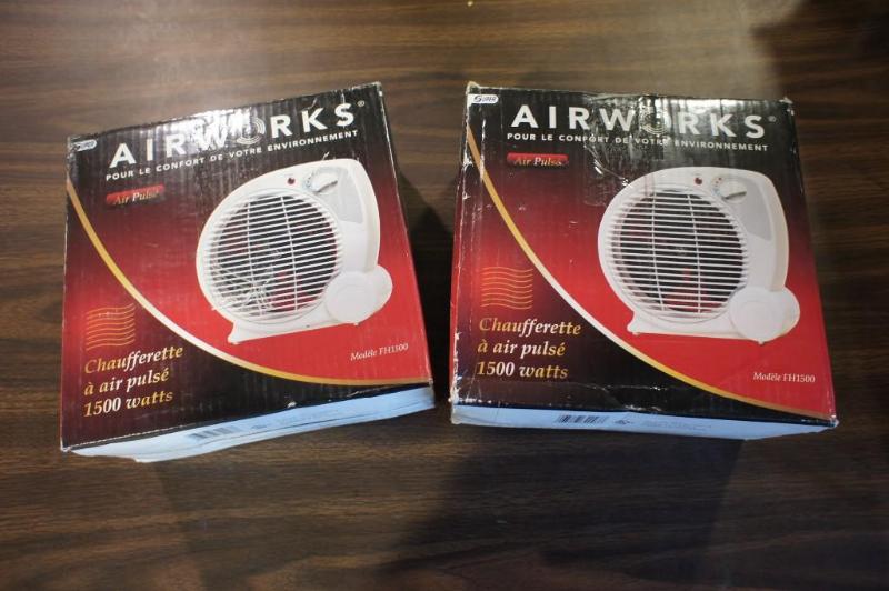 Lot of (2) Airworks Fan Force 1500w...