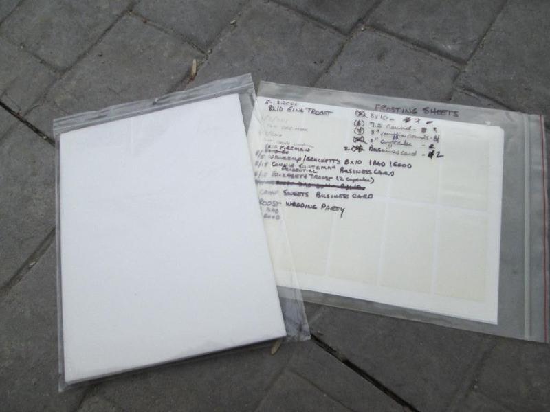 lot 50 image: Lot of frosting sheets...