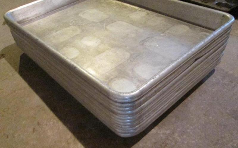 lot 53 image: Lot of 13 NSF baking pans 17.5 x 25...