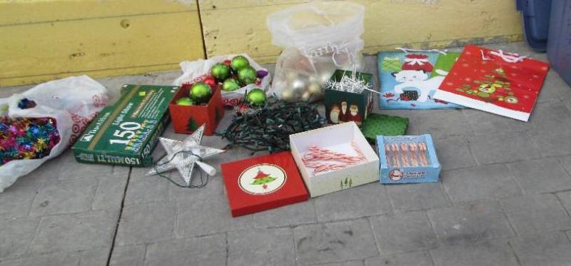 lot 57 image: Assorted Christmas balls, dcor, and...