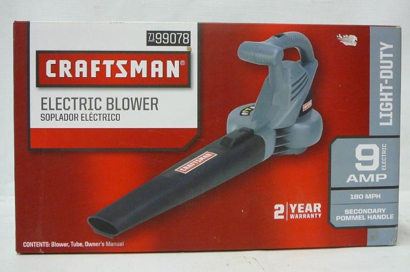 lot 9 image: Craftsman Electric Blower 9 AMP 180...