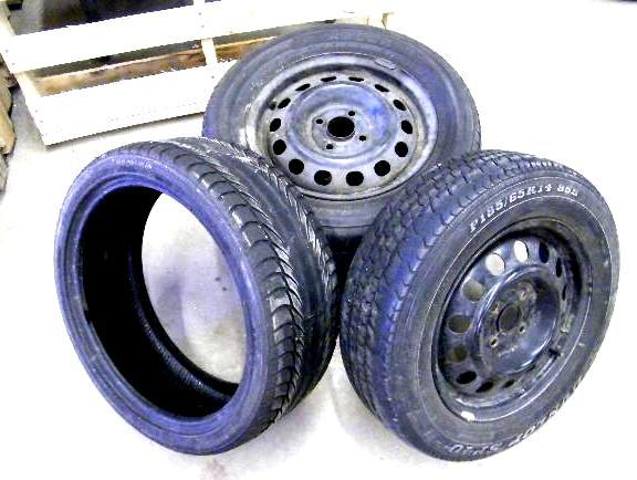 Lot of 3 14&quot Spare RimTires -...