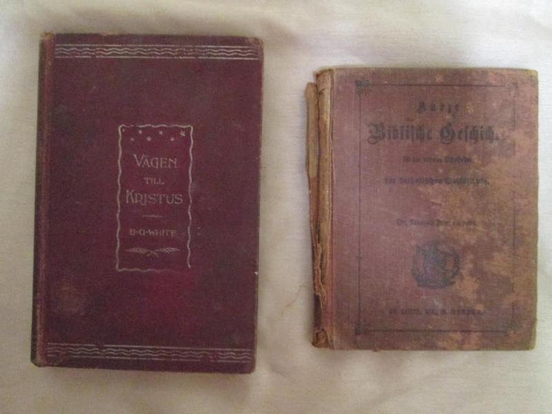 lot 148 image: Pair of very old religious books. V...