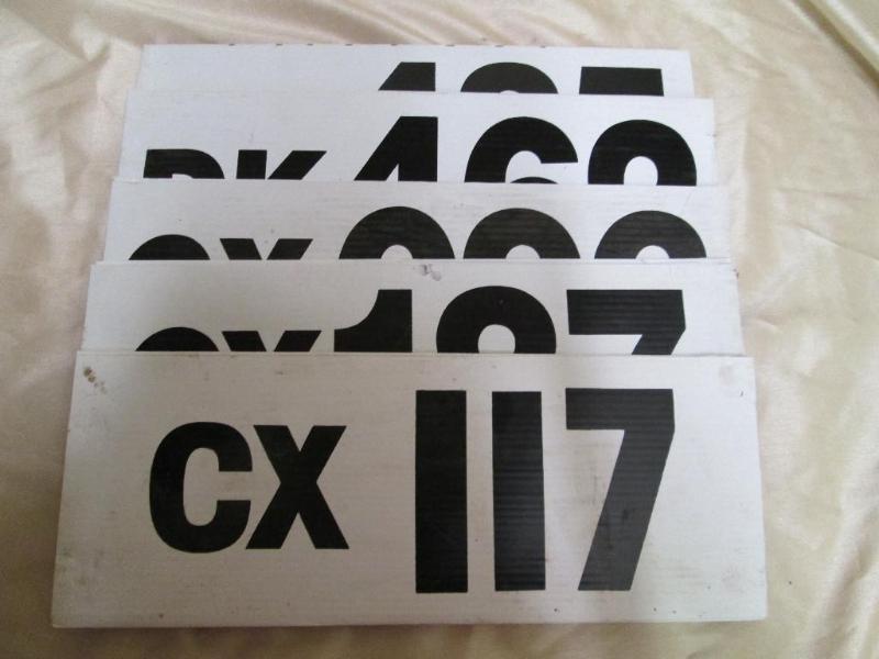 lot 162 image: Lot of plastic coated cardboard sig...