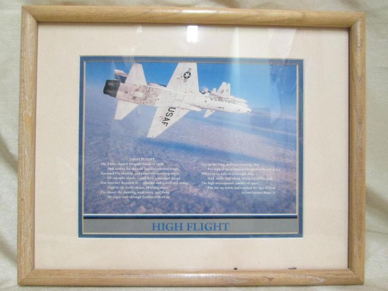 lot 163 image: Framed print of a U.S. Air Force pl...