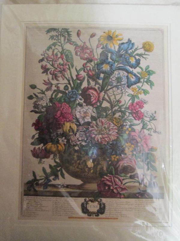 lot 167 image: Very unique print of various flower...