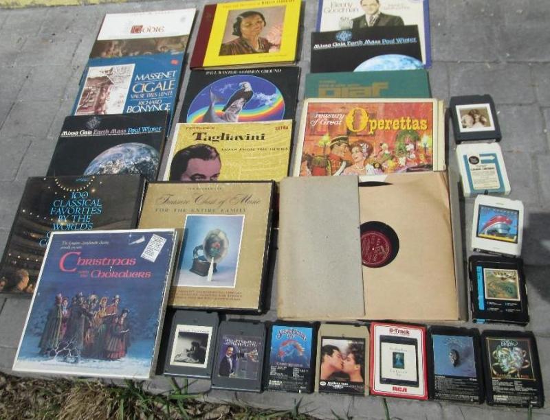 lot 192 image: Vintage vinyl and 8 track huge lot...
