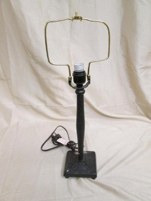 lot 207 image: Brown metal lamp. Perfect for the o...