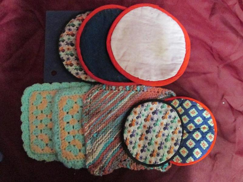 lot 23 image: Lot of 8 very nice hot pads, most h...