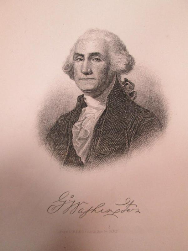 lot 51 image: Vintage print of George Washington ...