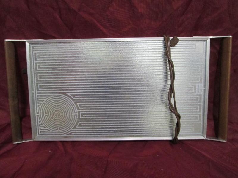 lot 74 image: Vintage glass top warming tray with...