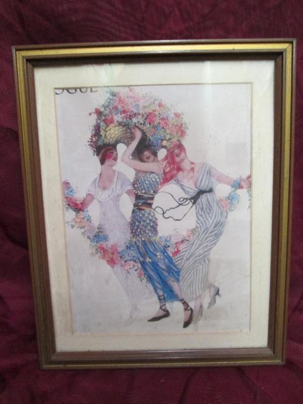 lot 77 image: Vintage print of ladies dancing in ...