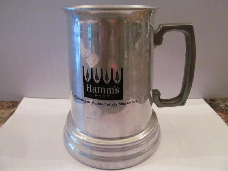 lot 101 image: Hamms,aluminum beer mug....