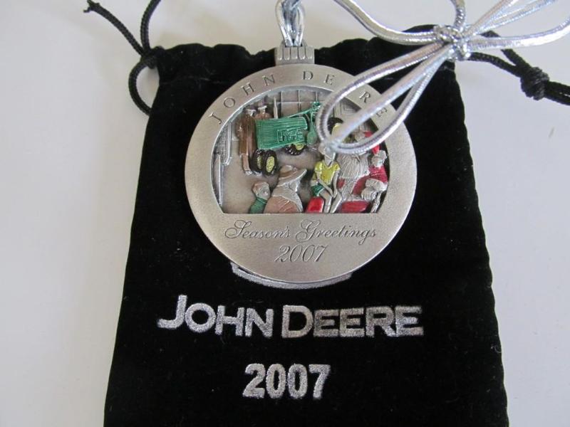 lot 13 image: John Deere Christmas ornament,2007...