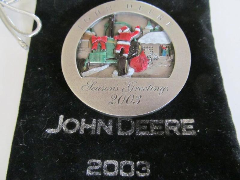 lot 14 image: John Deere Christmas ornament,2003...