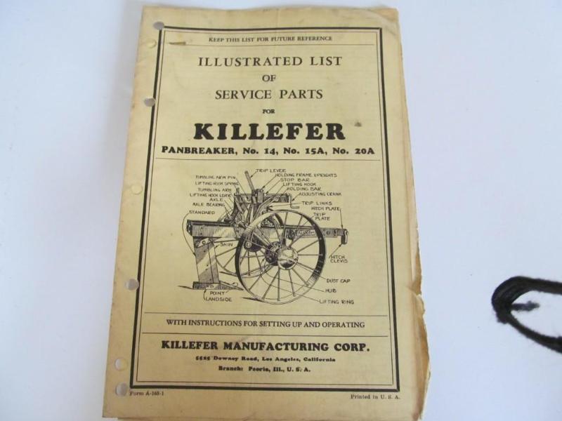 lot 30 image: Killefer Panbreaker&nbspmanual,nic...